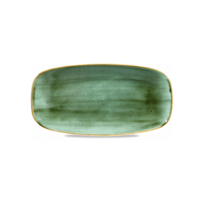 Churchill Stonecast Samphire Green Oblong Chefs Plate 12 X 7 4/5Inch