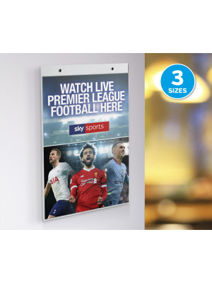 A3 (420x297mm) Clear Acrylic Poster Holder With Pre Drilled