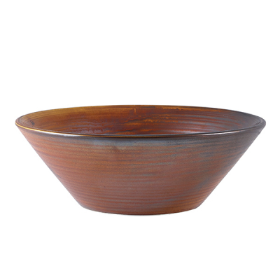 Terra Porcelain Rustic Copper Conical Bowl 19.5cm