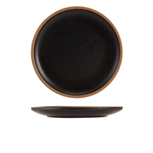Kava Black Stoneware Coupe Plate 26cm