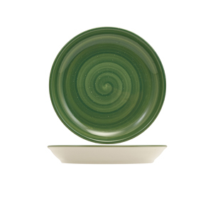 Miro Porcelain Green Coupe Plate 19cm