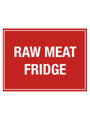 Raw Meat Fridge Sticker 150x200mm