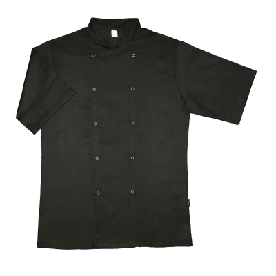 Dennys Chef Jacket Short Sleeve Black Small