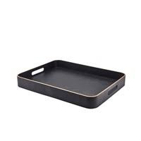 Black Wood Veneer Butlers Tray 50 x 38cm