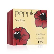 Napkin Red 33cm/2ply 8 Fold x2000