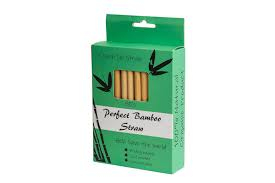 Natural Reed Bamboo Straw 5.5Inch 6-8mm x50 (includes 2 brushes)
