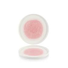 Raku Pink Quartz Walled Plate 8.25"