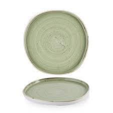 Stonecast Sage Green Organic Walled Plate 10 1/2"