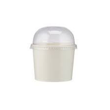 Dome Lid for Ice Cream Cup rPET (for 12oz cup) Clear x1000