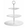 Churchill Alchemy Ambience White Standard Rim Three Tier Plate Tower 11Inch
