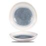 Churchill Raku Topaz Blue Organic Trace Bowl 25.3cm