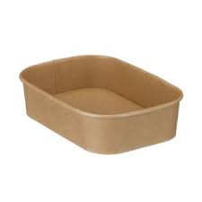 Salad Bowl Rectangular Kraft (PE Lined) 1000ml x300