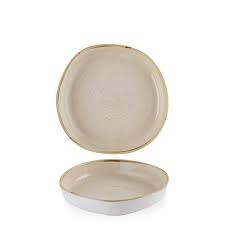Stonecast Nutmeg Cream Organic Walled Bowl 7 7/8Inch