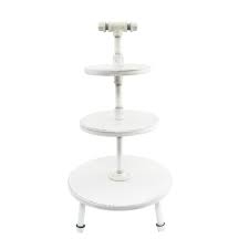 Steelite Creations Display: Aged White 3-Tier Stand w/ Legs 35.5 x 67.4cm