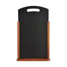 Large Table Chalk Board Dark Wood 21X45cm