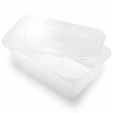 Microwave Container Rectangular with Lid PP Clear 22oz/650ml x250