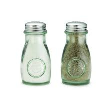 Authentic Collection Salt & Pepper Shakers Glass with Stainless Steel Tops 120ml
