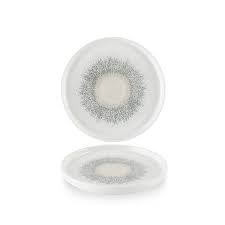 Studio Prints Fusion Grey Walled Plate 10 2/8"
