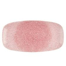 Raku Pink Quartz Chefs Oblong Plate 11 3/4Inch X 6Inch