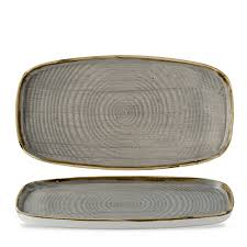 Stonecast Grey Oblong Chefs Plates 11 5/8X5 7/8Inch