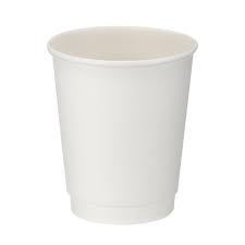 Coffee Cup Double Walled Smooth White 8oz x500