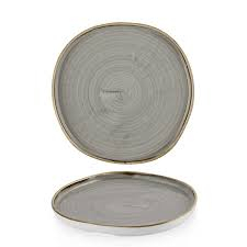 Stonecast Grey Organic Walled Plate 10 1/2Inch