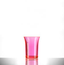 Econ Shot Reusable Neon Red 25ml UKCA (To Brim) x100