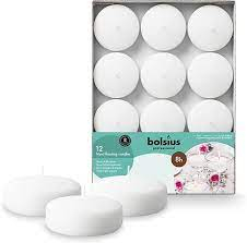 Maxi Floating Candle White 77x29mm (8 Trays of 12)