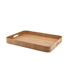 Light Wood Veneer Butlers Tray 55 x 40cm