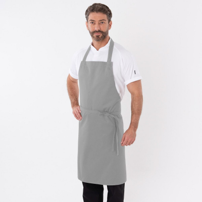 Dennys Bib Apron With Adjustable Halter - (No Pocket) Light Grey