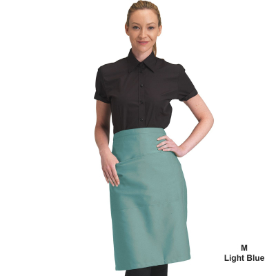 Dennys Waist Apron with Pocket Light Blue
