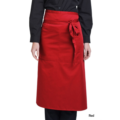Dennys Bistro Apron with Pocket Red