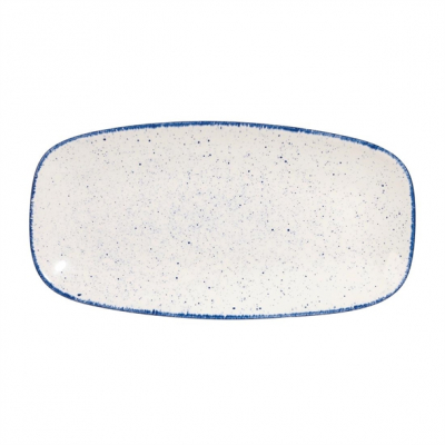 Churchill Stonecast Hints Indigo Chefs Oblong Plate 13 7/8X7 3/8"
