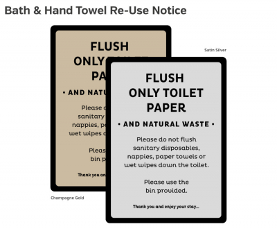 Silver/Black 'Toilet Use' Wall Mount Notice, 115X180x3mm.