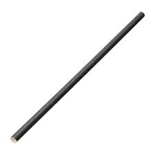 Paper Straws All Black 8Inch 6mm x250