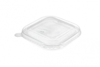PET Lid for Salad Bowl Square Kraft 500/750/1000ml x300
