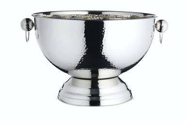 BarCraft Hammered Stainless Steel Champagne Bowl