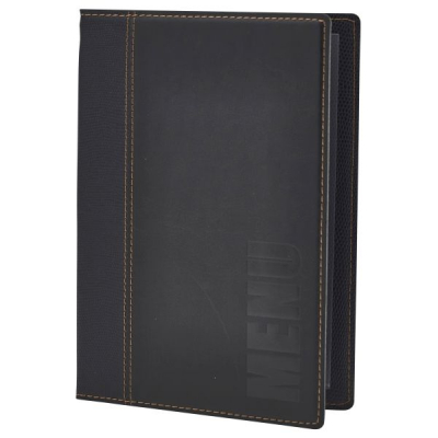 Contemporary A5 Menu Holder Black 4 Pages