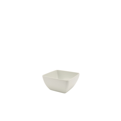 Melamine White Curved Square Bowl 12.5cm