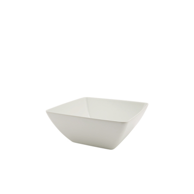 Melamine White Curved Square Bowl 26.2cm