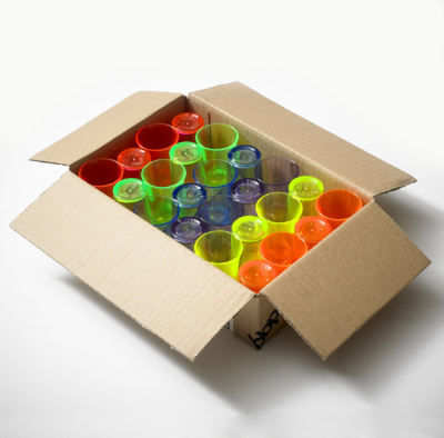 Econ Shot Reusable Mixed Neon 35ml UKCA (To Brim) x24