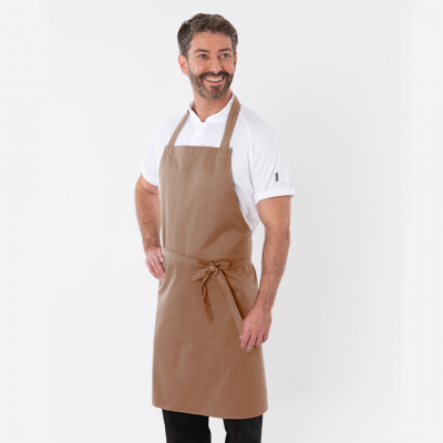 Dennys Bib Apron With Adjustable Halter - (No Pocket) Khaki
