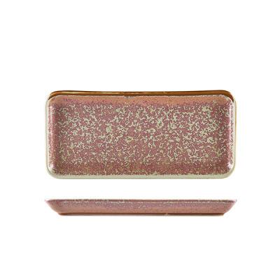 Terra Porcelain Rose Narrow Rectangular Platter 27 x 12.5cm