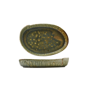 Kozo Porcelain Midori Oval Plate 23cm