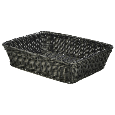 Display Basket Polywicker Black 36.5x29x9cm