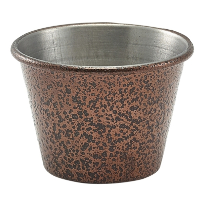 Ramekin Stainless Steel Hammered Copper 2.5oz