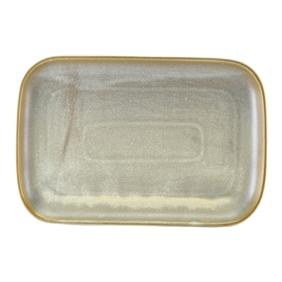 Terra Porcelain Matt Grey Rectangular Plate 34.5 x 23.5cm