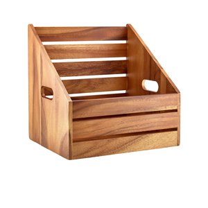 Acacia Wood Angled Crate GN 1/2