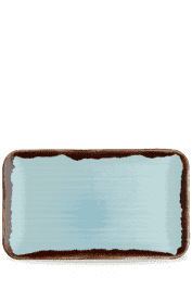 Dudson Harvest Turquoise  Organic Rectangular Plate 10.6X6.3"