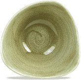 Churchill Stonecast Patina Burnished Green Triangular Bowl 6"
